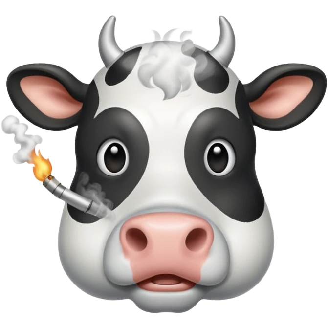 cow smoke weed emoji