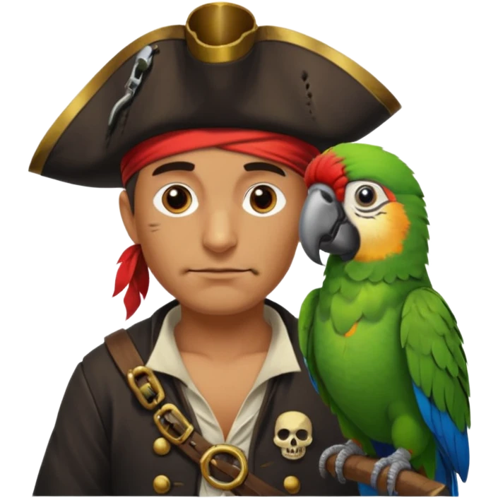 pirate and parrot emoji