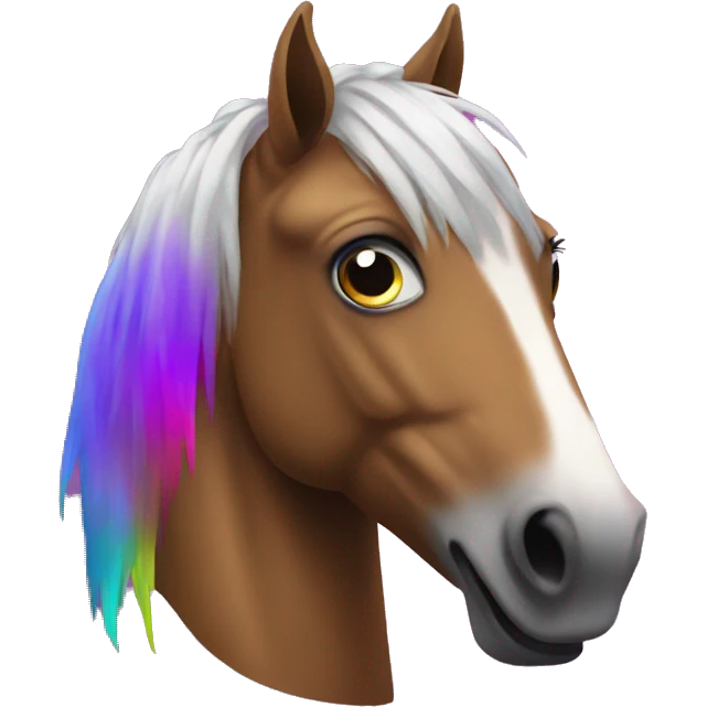 A horse in a rave emoji