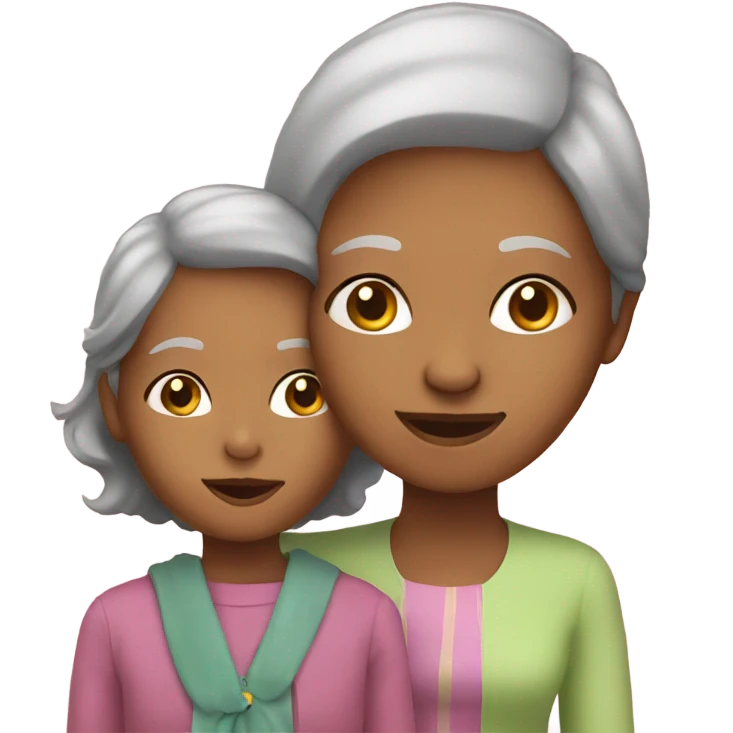 Grandmother with a girl emoji