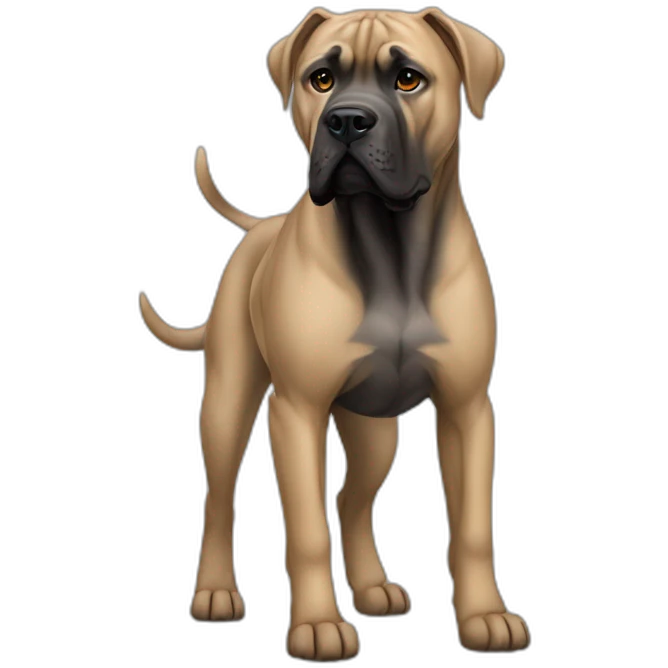 dog Cane Corso color fawn full body emoji