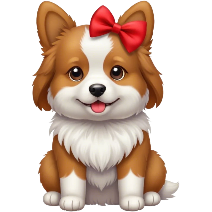 Dog with bow emoji