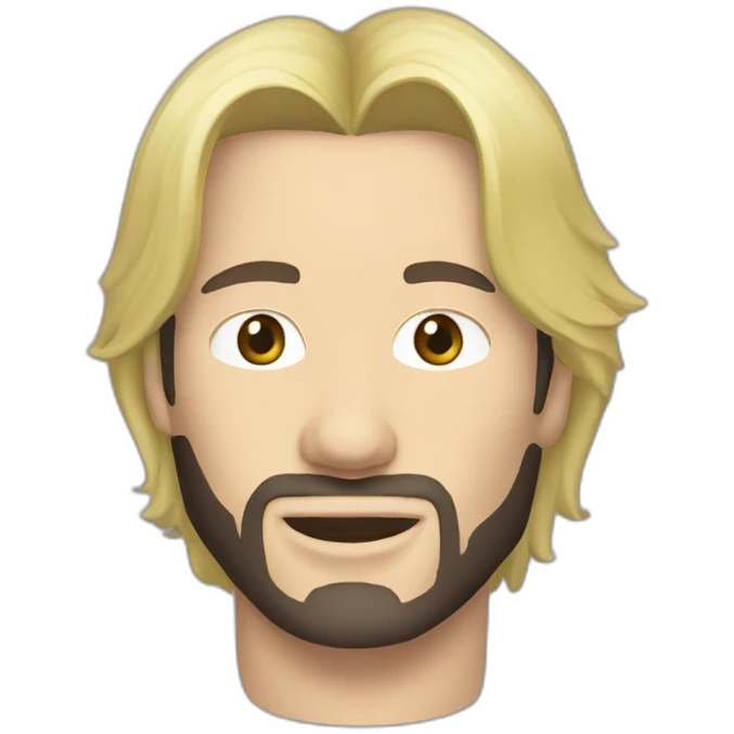 Young Keanu Reeves with blonde hair emoji