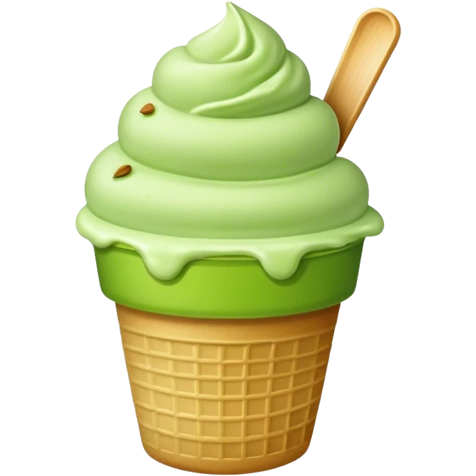 green ice cream cup emoji