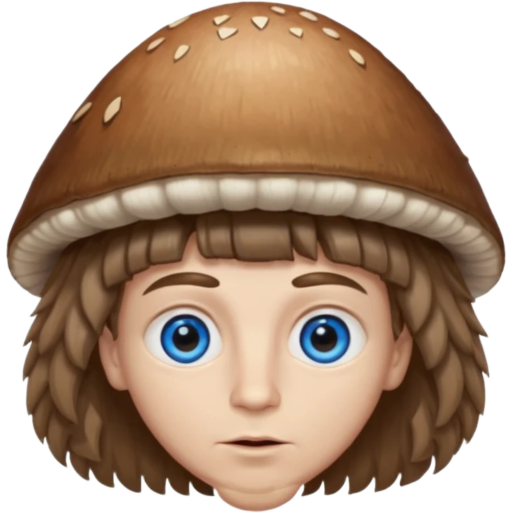 make a white American boy with blue eyes long eyelashes huge huge head in the shape of a triangle and mushroom hair a bit of a unibrow wanna be fluffy hair but is straight and tiny Bodie brown hair and not an actual mushroom head and uglier and lipstick emoji