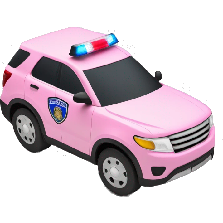 Pink cop car emoji