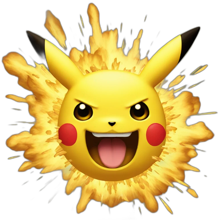 Exploding pikachu emoji
