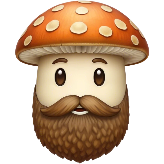 Bearded mushroom emoji