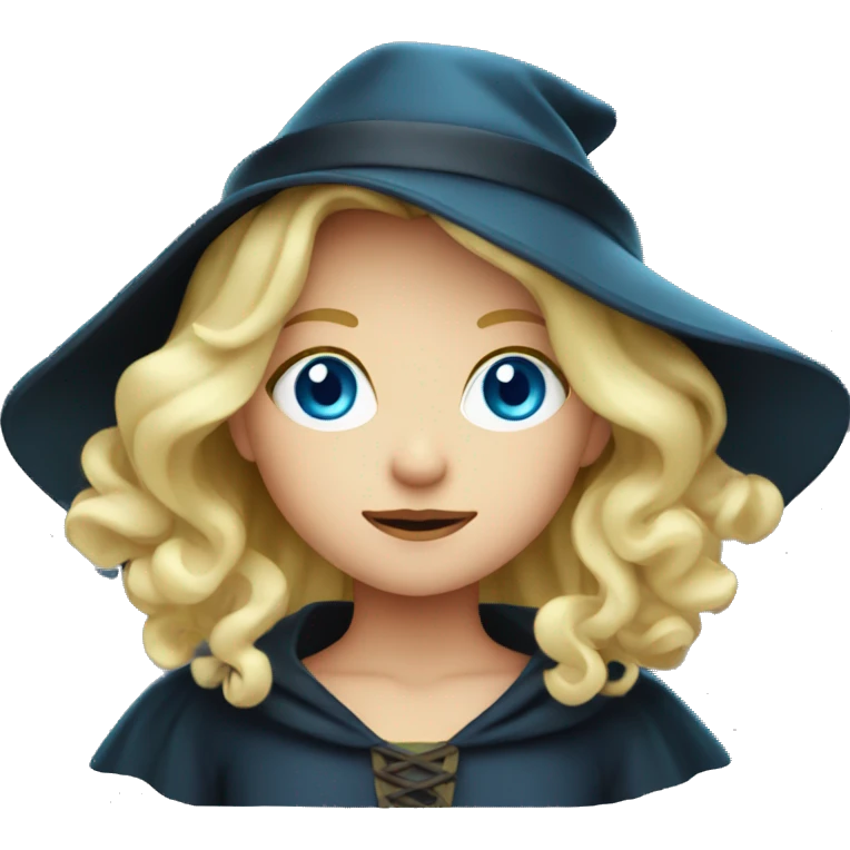 blond girl witch blue eyes emoji