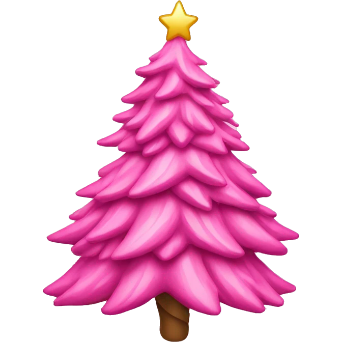 Pink christmas tree emoji