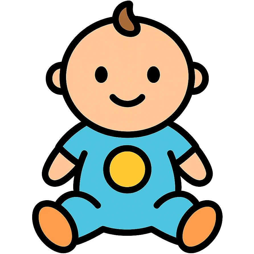 colored icon of a baby emoji