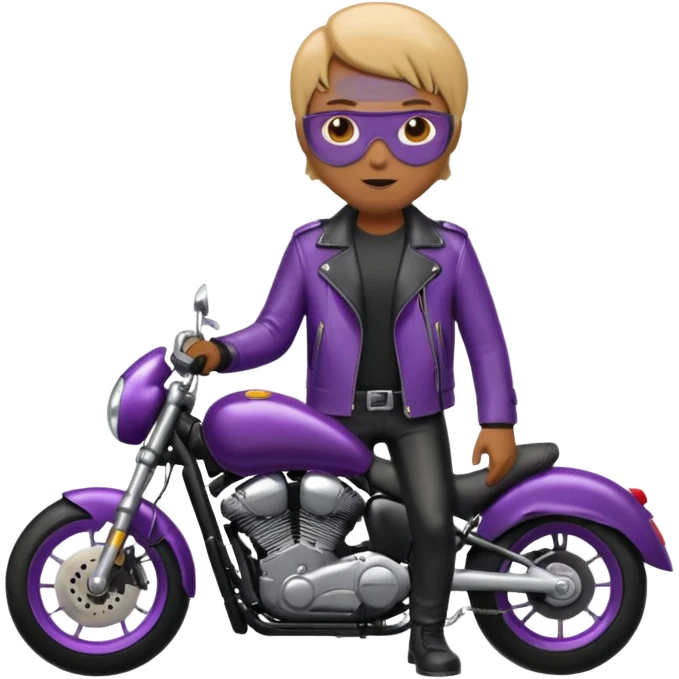 Biker and eggplant  emoji