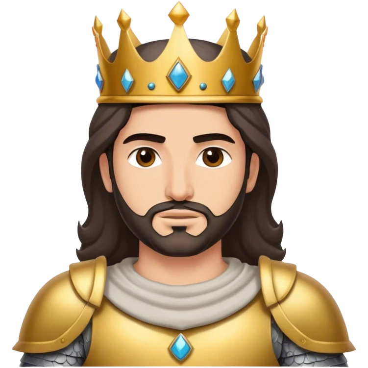 middle east king in white skin with crown chest emoji