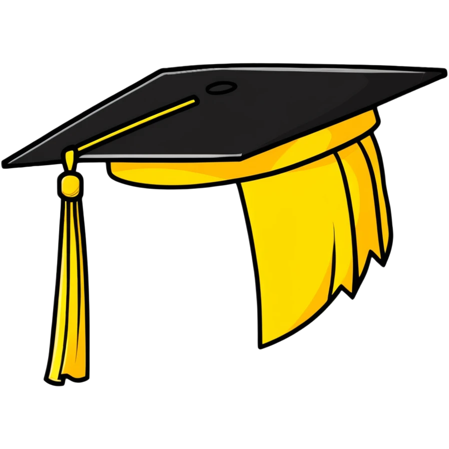 yellow graduation cap emoji