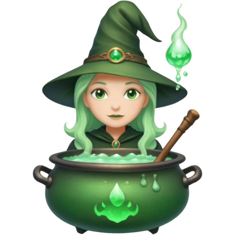 green witch cooking potion emoji