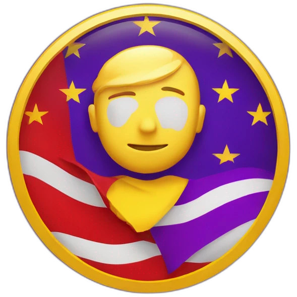 bandera roja, amarilla y morada emoji