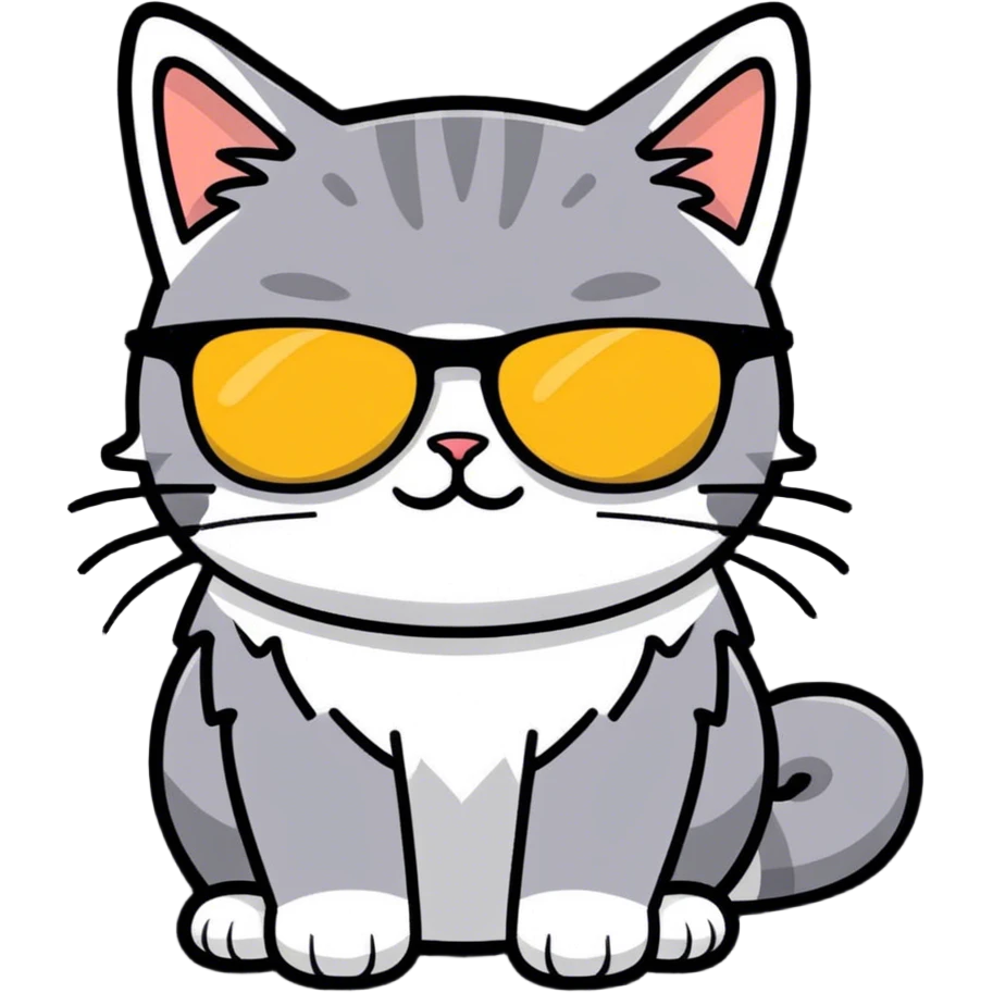 Cat with sunglasses emoji