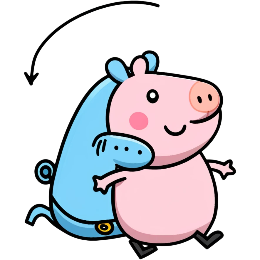 Peppa Pig cartoon character emoji