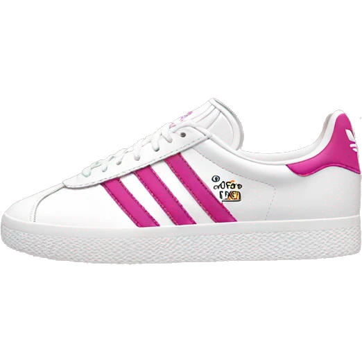 Pink adidas gazelle bold emoji