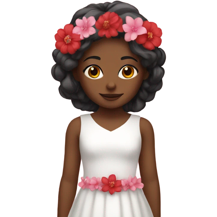 pink/red flower girl emoji