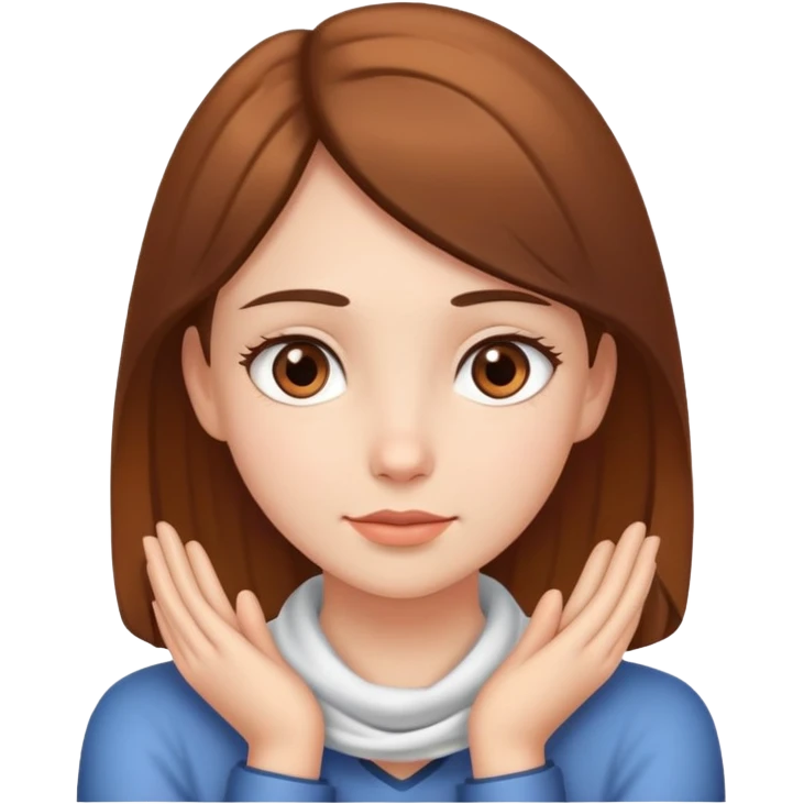 girl with hands around neck emoji