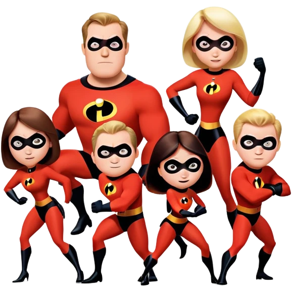 Incredibles superhero family emoji