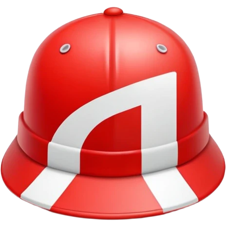 empty red cap with number “1” on it emoji