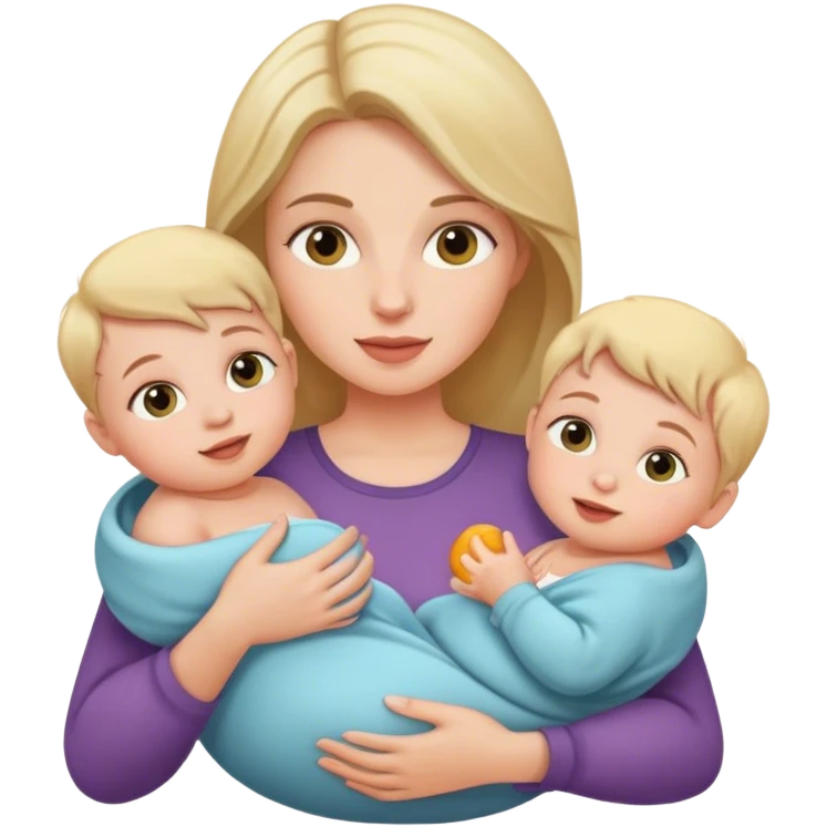 woman with a two babies emoji