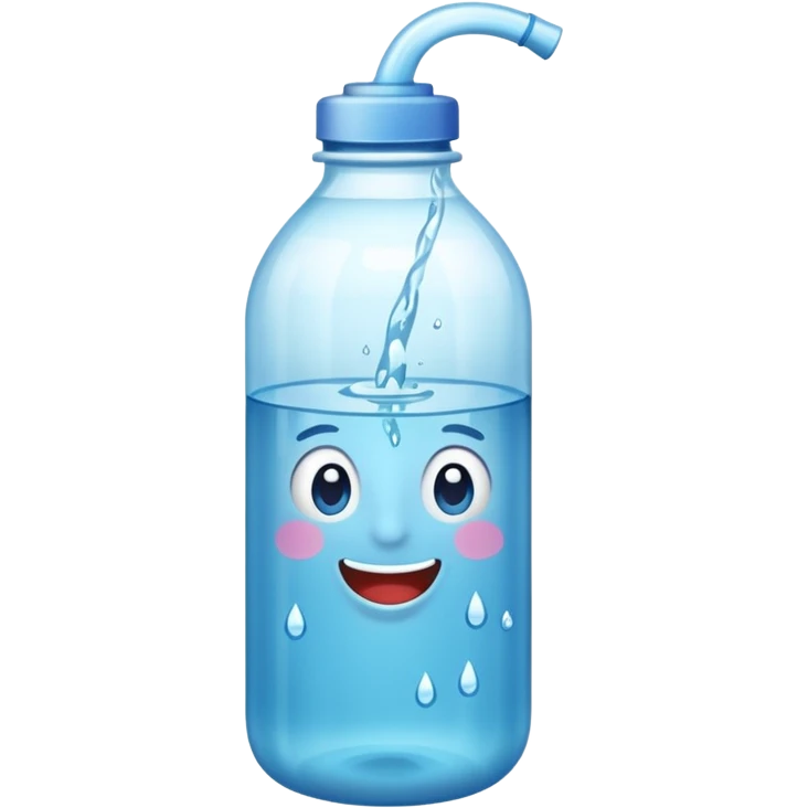 una botella de agua normal  emoji