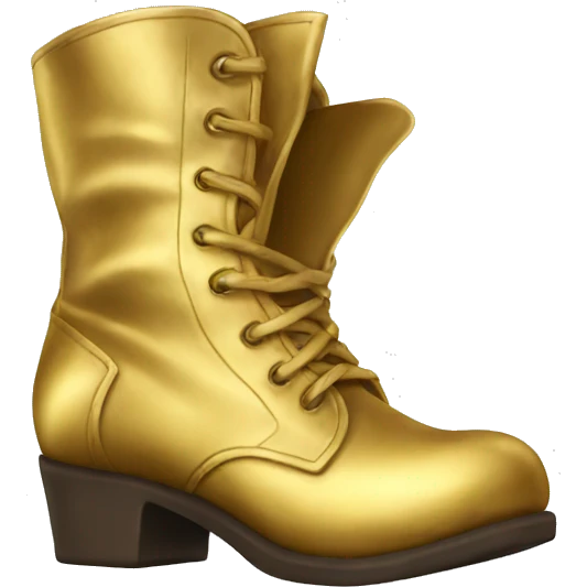 gold boots emoji