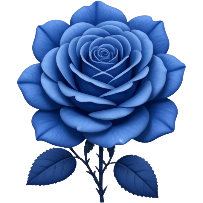 rose shape flower, no stem, now make it a indigo color emoji