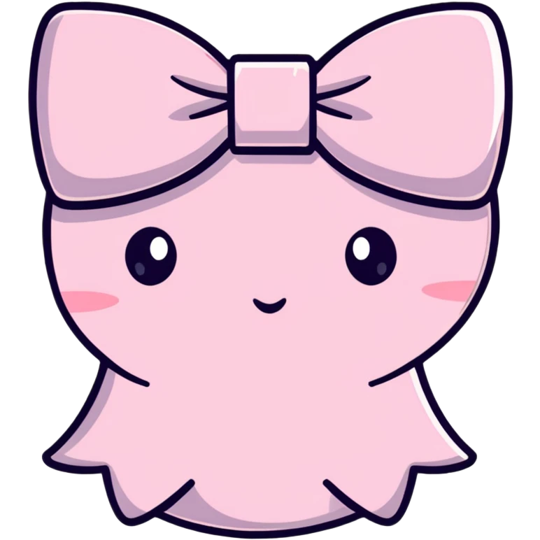 pastel pink bow emoji