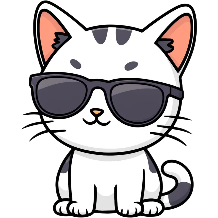 Cat with sunglasses emoji