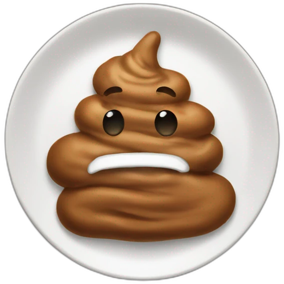 Poop in plate emoji
