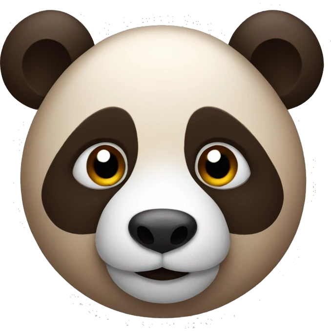 Brown panda emoji