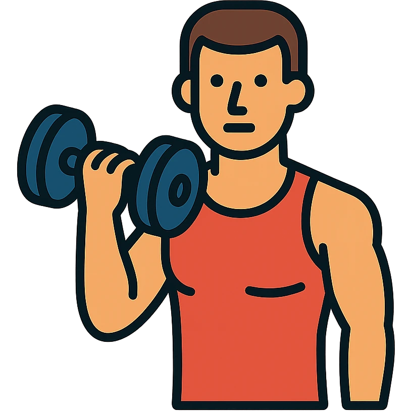 A sportsman who is dedicated to his workout routine and spend a lost of time at the gym emoji
