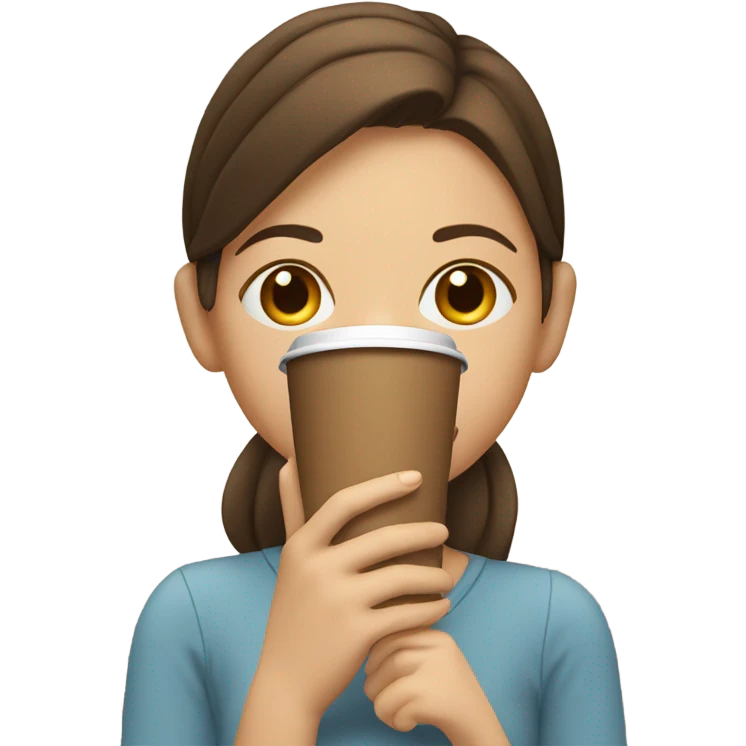 girl drinking coffee  emoji