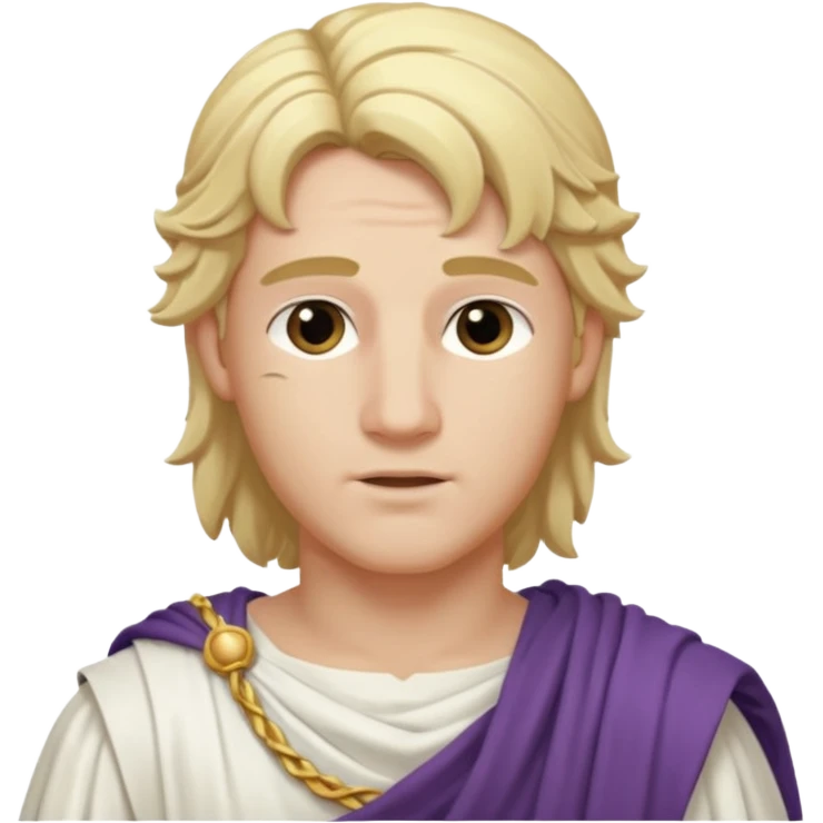 Adonis, Beauty God from Rome Mythology with long blonde hair, white outfit emoji