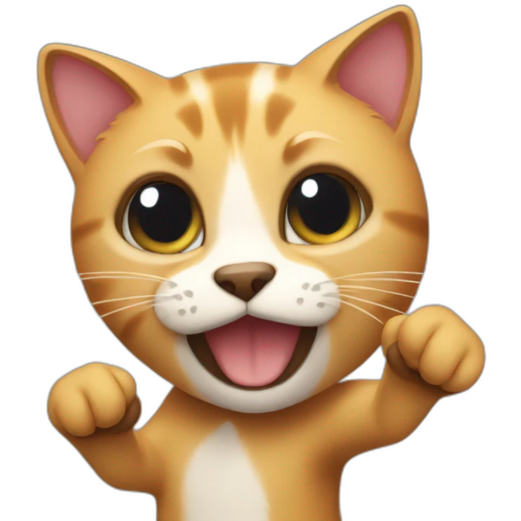 Cat slap emoji