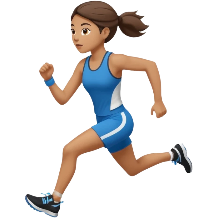 emoji de mulher com roupa de ginástica correndo para o lado emoji