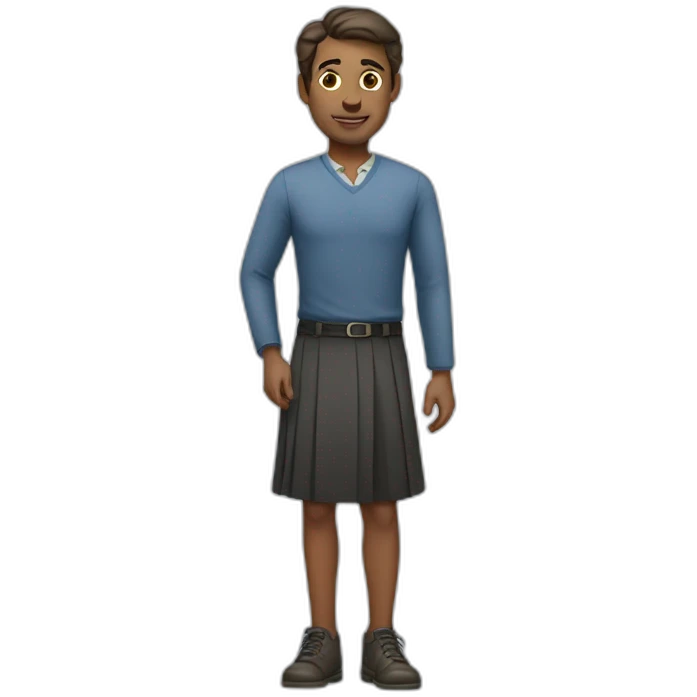 man in skirt emoji