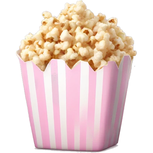Light pink popcorn emoji