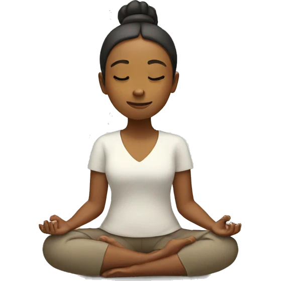 Girl meditating emoji