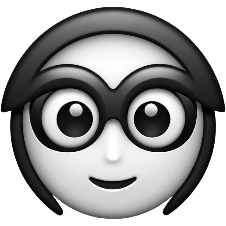 X black and white emoji