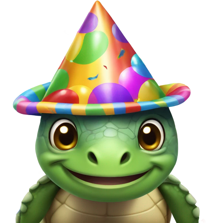 Turtle celebrating emoji