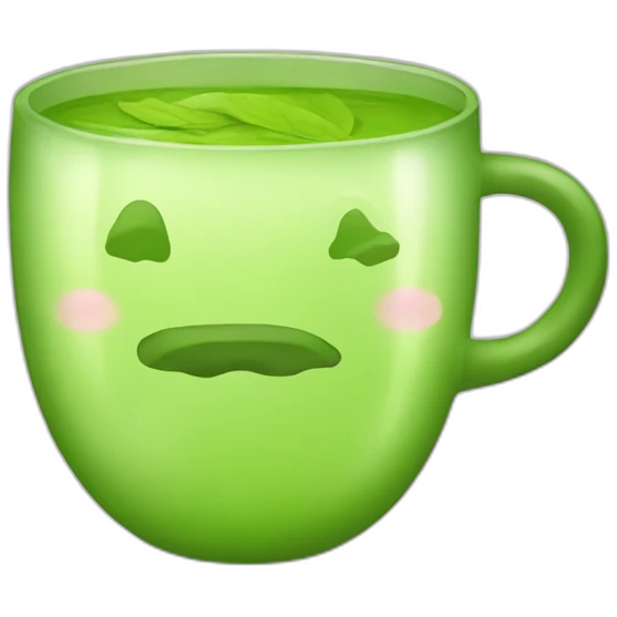 a cup green tea-bubble-chat emoji