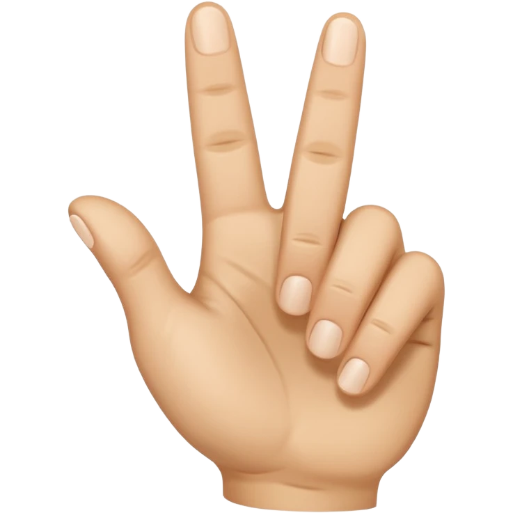 3 finger no like peace but thumb is up emoji