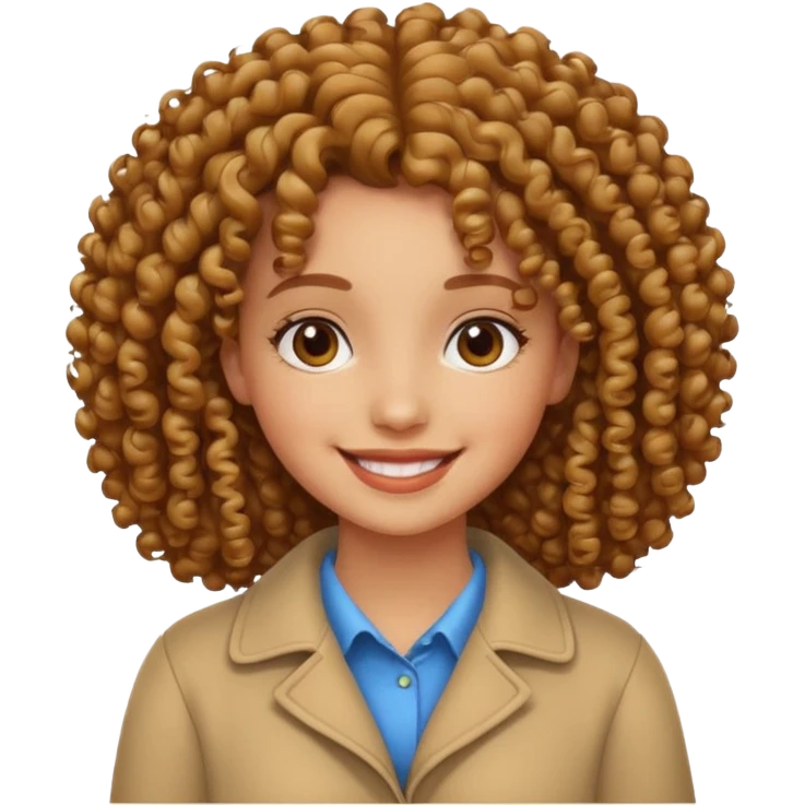 Menina cacheada emoji
