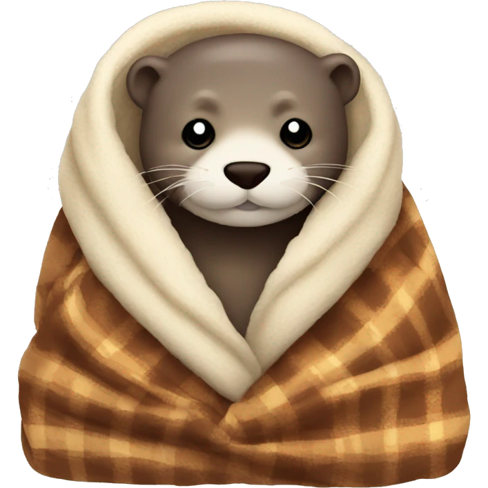 otter cozy in blanket emoji
