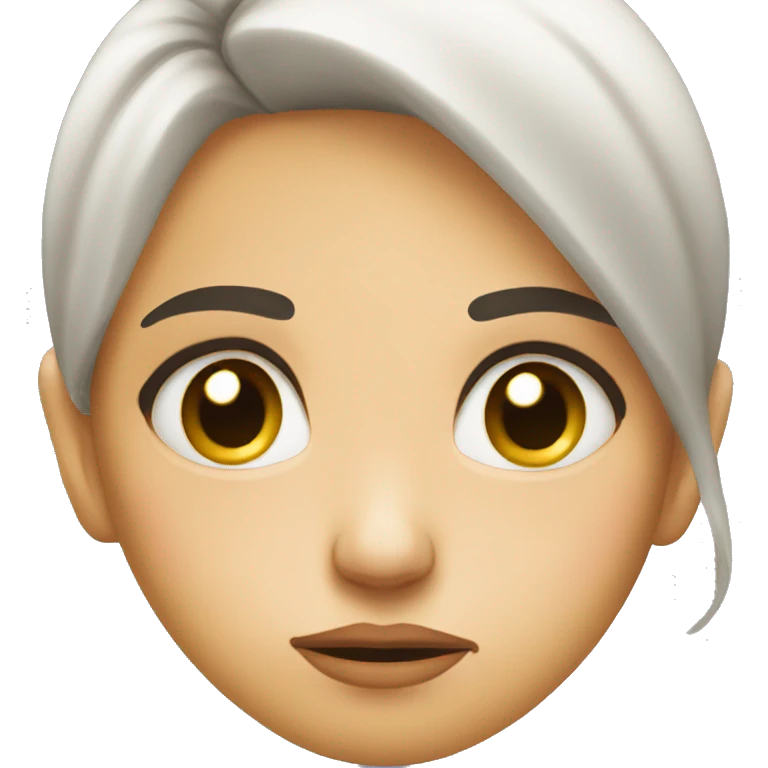Beauty face with sad emotion emoji